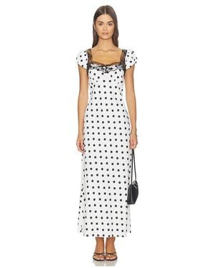 4th & Reckless X Revolve Sana Satin Dress - White