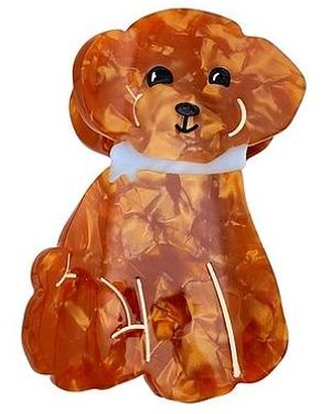 Solar Eclipse Pinza Doodle Puppy Claw Hair Clip En Color Belleza: Na Talla - Naranja