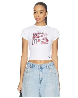 Hype and Vice College Of Georgia Baby Tee - White