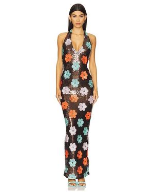 Nookie Langes Neckholder-Kleid Sienna - Mehrfarbig