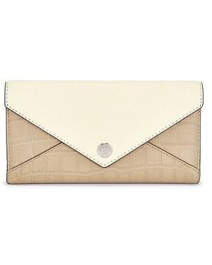 Tory Burch Color Block Envelope Long Wallet - White