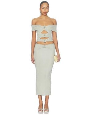 Maygel Coronel Sombra Dress - White
