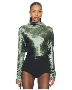 LAPOINTE Velvet Dolman Top - Green
