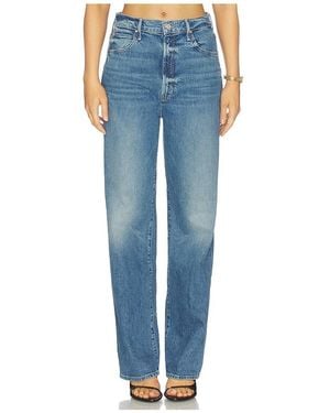 Mother High Waisted Tunnel Vision Sneak Jeans - Blue