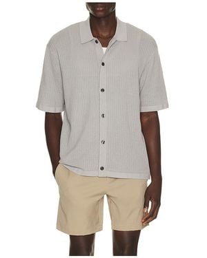 Theory Cotton Mesh Button Down Shirt - Multicolour
