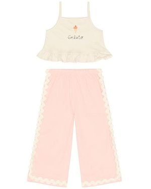 Wild Wawa トップスとパンツセット - ホワイト