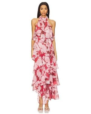 MISA Los Angles Vestido Calissa En Color Rosado Talla (También En Xl) - Rojo
