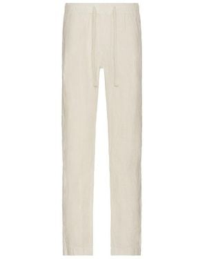 Faherty Linen Drawstring Pant - White