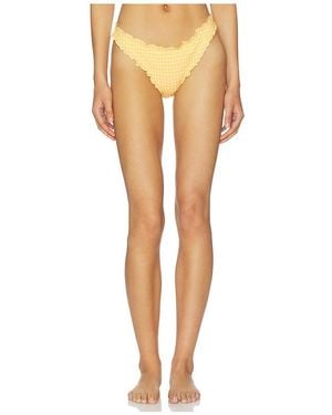 Jonathan Simkhai Maelie Ruched Bikini Bottom - White