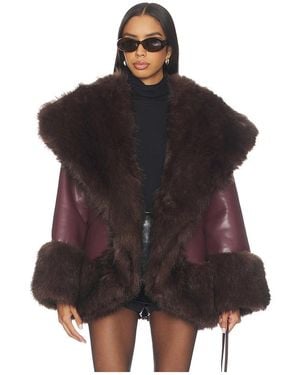 WeWoreWhat Jacke Aus Lederimitat - Schwarz