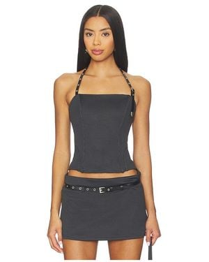 With Jean Iris Top - Black