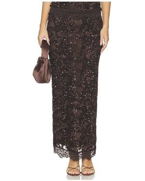 Lovers + Friends Atika Sequin Lace Skirt - Black