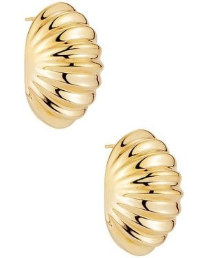Mega BOUCLES D'OREILLES en Metallic Gold. - Métallisé