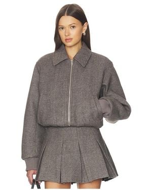 Nicholas Frida Bomber Wool Blend Jacket - Brown