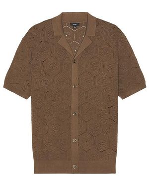 Reiss Camisa Botones Royce En Color Marrón Talla (También En S)