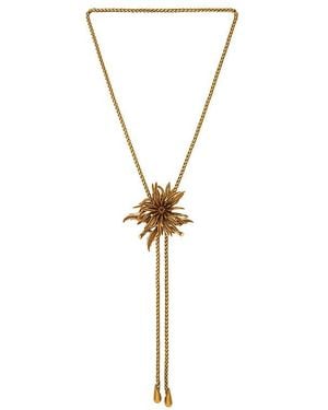 Cult Gaia Collar Octavia En Color Bronce Metálico Talla - Naranja