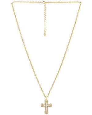 Joy Dravecky Jewelry Donatella Cross Necklace - White