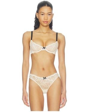Fleur du Mal Bianca Lace Balconette Bra - Natural