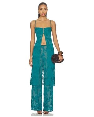 Especia Aryana Bloom Blouse Top - Blue