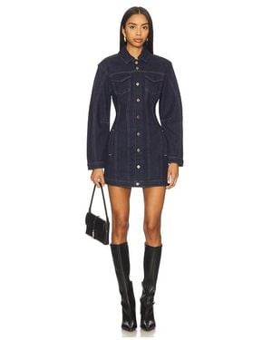 GOOD AMERICAN Barrel Long Sleeve Mini Dress - Blue