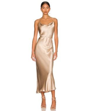 Shona Joy La Lune Bias Cowl Midi Dress - Multicolour