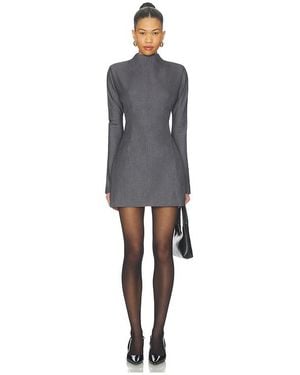 AEXAE Konturiertes Minikleid Aus Wolle Mit Rollkragen Und Langen Ärmeln - Blau