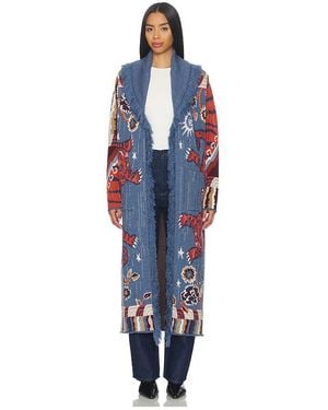 Hayley Menzies Mick Jacquard Coat - Blue