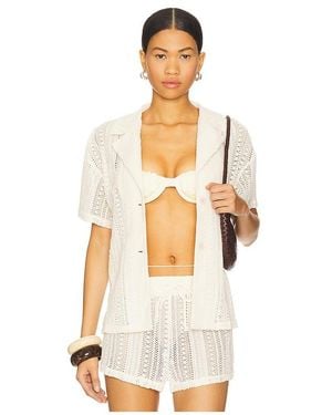 ALL THE WAYS Rosie Button Up Top - White