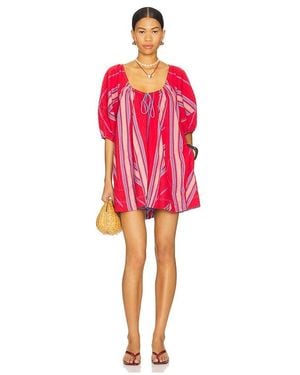 Free People Bop Around Romper - Red
