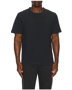 FRAME Jacquard Stripe Tee - Black
