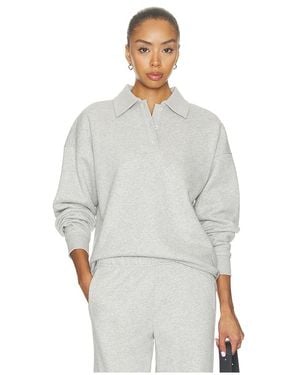 WellBeing + BeingWell Caspian Fleece Polo - White