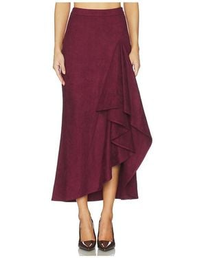Line & Dot Falda Valen En Color Burgundy Talla (También En Xs, L) - Rojo