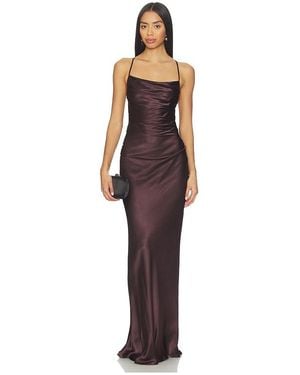 Shona Joy La Lune Lace Back Maxi Dress - Brown
