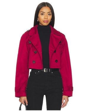 MORE TO COME Marja Cropped Trench - Red