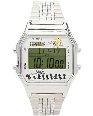 Timex Peanuts 75Th Anniversary 34Mm Stainless Steel Watch - White