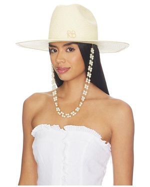 Ruslan Baginskiy Cowboyhut Double Chain Strap Cowboy Hat - Weiß