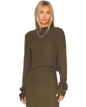 Bobi Jersey Cropped En Color Verde Oliva Talla En