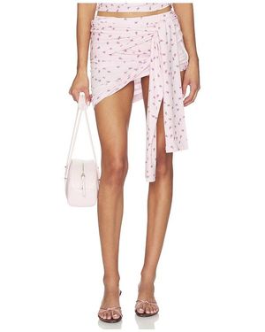 MARRKNULL Asymmetrical Pleated Culottes - Pink