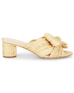 Loeffler Randall Emilia Pleated Knot Mule - Metallic