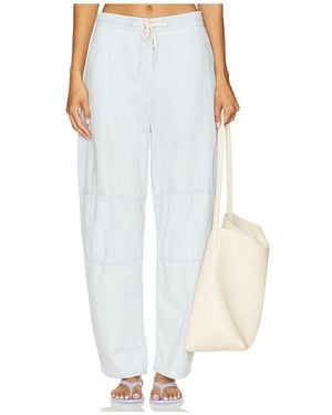 La Ligne Chambray Barrel Pant - White