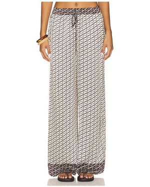 Shona Joy Monogram Silk Pant - Multicolor