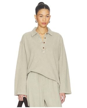 The Upside Soho Rhea Collared Top - Natural