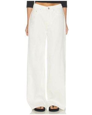 DL1961 Alex Aura Low Rise Baggy Wide Leg Jeans - White
