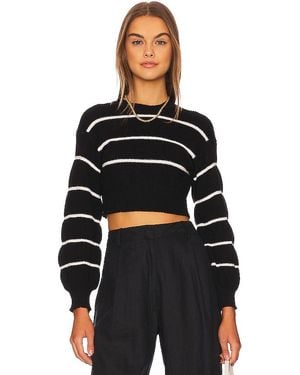 superdown Sophia Stripe Jumper - Black