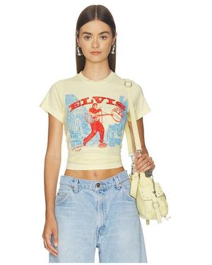 Daydreamer Camiseta Sun Records X Elvis Good Rockin Vintage En Color Amarillo Talla (También En M, S, Xl) - Blanco
