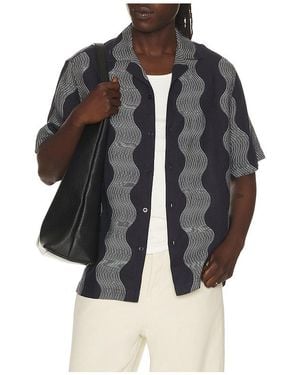 Frescobol Carioca Roberto Linen Shirt - Black