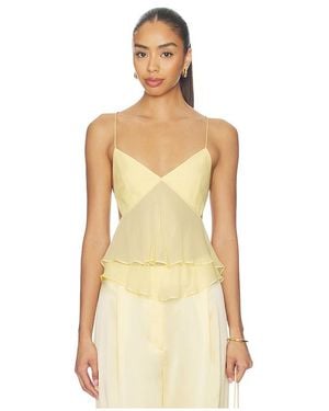 The Sei Cut Out Ruffle Cami - Natural