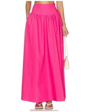 Susana Monaco Poplin Drop Waist Skirt - Pink