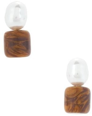 Lele Sadoughi Boucles D'Oreilles En - Blanc
