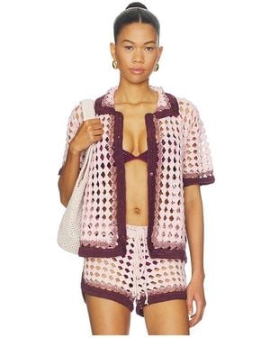 Leslie Amon Garis Shirt - White